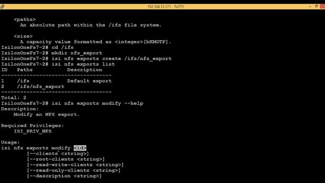 Isilon Command Line Part 2 - How To Create NFS Export In Isilon OneFs 7 смотреть онлайн