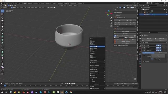 01.Blender 2.91 Curve Растения в горшке смотреть онлайн