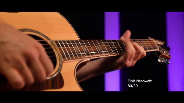 String Showdown| Elixir Nanoweb 80/20 Vs D'Addario XS Phosphor Bronze Acoustic Guitar Strings смотреть онлайн