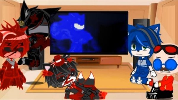 Sonic.exe Group + Eggman reacts to Metallix vs Sonic.exe // Gacha Club [Sonic.exe