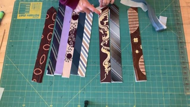 How to sew a memory pillow from men's ties. Easy sewing tutorial. Makes a great gift. смотреть онлайн