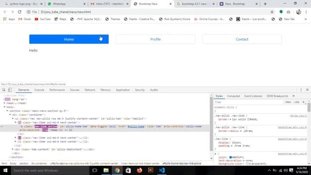 CREATE A AWESOME BOOTSTRAP 4 NAVS ! || By Ritesh Rohit смотреть онлайн