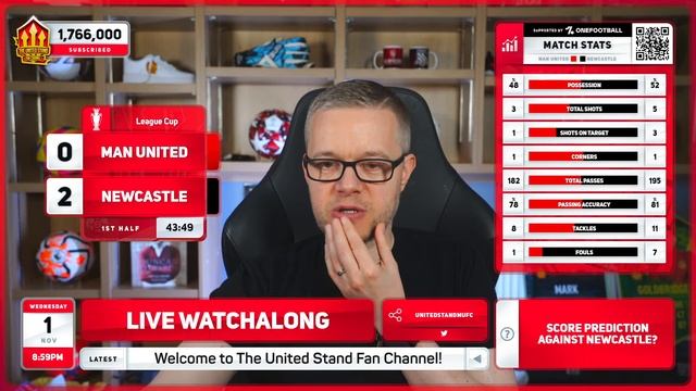 MANCHESTER UNITED vs NEWCASTLE LIVE with Mark GOLDBRIDGE! смотреть онлайн