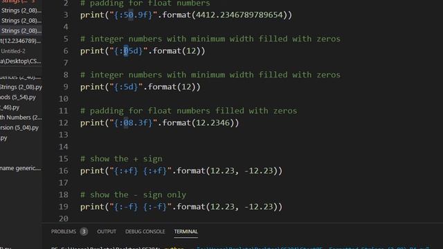 CS384 Python Programming Module 02 Primitive Data Types Lec 11 Formatted Strings Part 04 смотреть онлайн