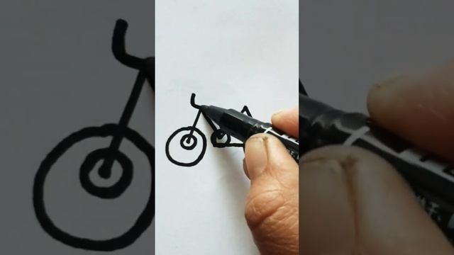 Как нарисовать велосипед ? для детей #youtubeshorts #draw смотреть онлайн