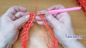 МК. Вяжем мочалку быстро, легко, качественно из 2нити полипропилена, поворот. ряд. вытянутыми петл.