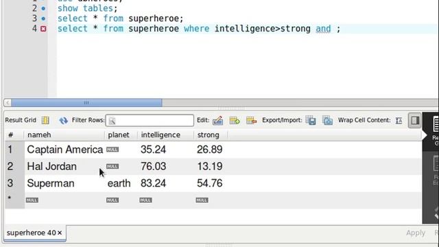 Database - NULL value with AND operator смотреть онлайн