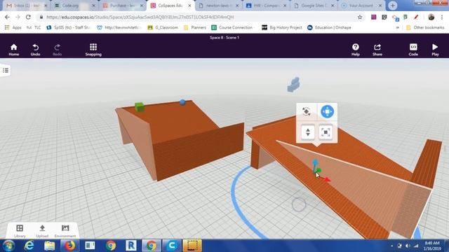 CoSpaces Newton's Law TeacherTechRecue.net смотреть онлайн