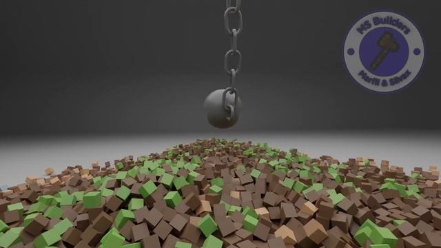 Wrecking ball vs grass block [Realistic Physics Simulation] смотреть онлайн