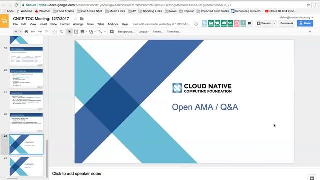 CNCF Public TOC Meeting 2017-07-12 смотреть онлайн