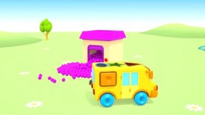 Toy cartoons for kids - Build a pyramid with Hop Hop the Owl! - Shapes and colors for children.