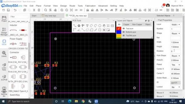Easyeda full tutorial + create component +tips How to design a pcb easily with Easy Eday