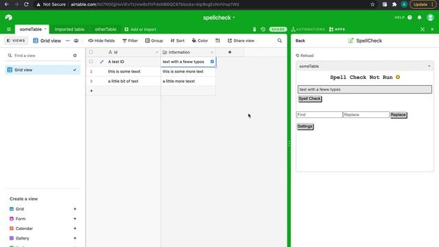 Airtable Spell Check App Setup смотреть онлайн