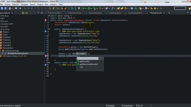 8 JRadioButton Java Swing Tutorial without voice смотреть онлайн