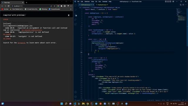 React JS + Spring Boot Application - #3 - AddEmployee Component'i və Service'in yazılması смотреть онлайн