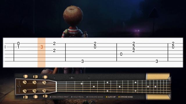 Satie - Gymnopedie No. 1 - EASY Guitar tutorial (TAB) смотреть онлайн