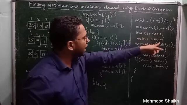 How to find the maximum and minimum element in an array using Divide and Conquer approach смотреть онлайн