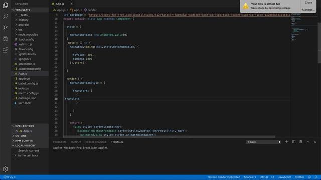 React Native Translate/Move Animation смотреть онлайн