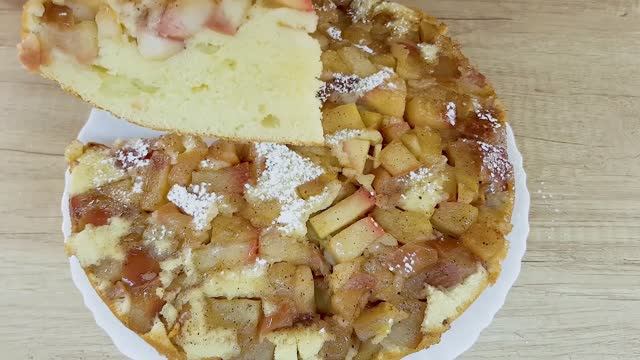 Карамельный яблочный пирог. смотреть онлайн