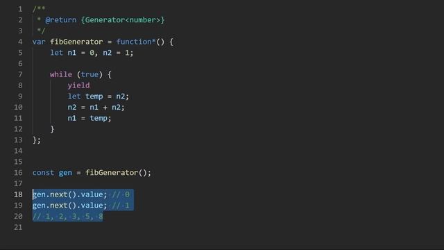 Generate Fibonacci Sequence - Leetcode 2648 - JavaScript 30-Day Challenge смотреть онлайн