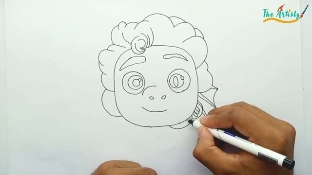 How to Draw Luca Half Sea Monster Half Human - Easy Step by Step Luca Paguro Face Drawing Disney смотреть онлайн