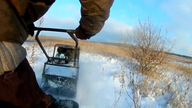 Мотобуксировщик Найда-500 /Ходовые испытания 26.11.2017/ смотреть онлайн