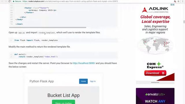 Web Application using python and Flask Part I смотреть онлайн