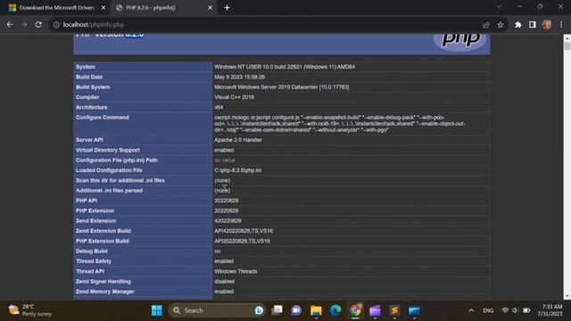 Connect MS SQL Server database with PHP смотреть онлайн