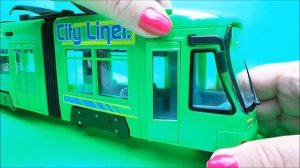 Dickie Toys City Liner Tram, Porsche, City Bus  #unboxing - VIDEO FOR CHILDREN