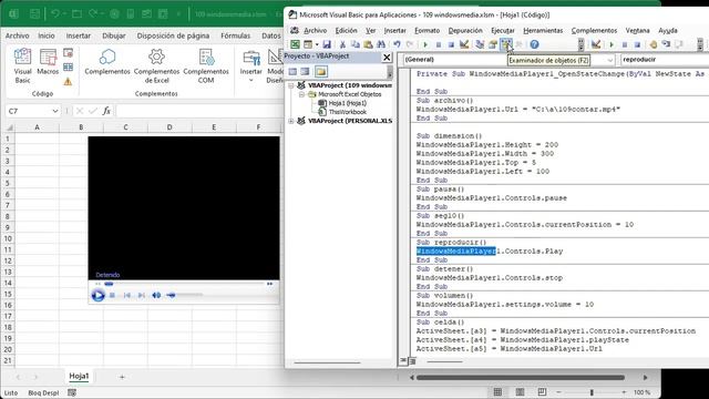 109 excel vba: control windows media player (reproducir audio y video y controlarlo con macro) смотреть онлайн