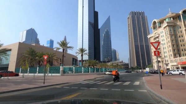 ⁴ᴷ⁶⁰ Driving around DIFC (Dubai International Financial Center) - Dubai UAE