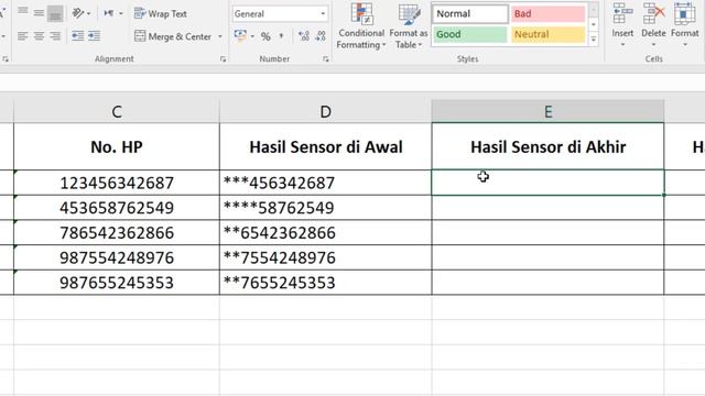 Cara Mudah & Cepat Sensor No. HP dengan EXCEL смотреть онлайн