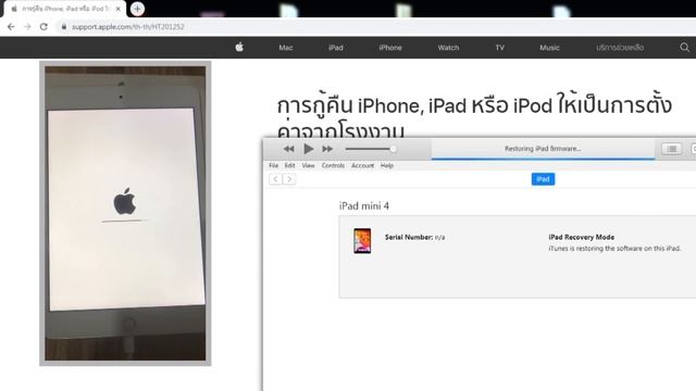 iPad mini Restore เปิดติดแล้วดับ เครื่องค้าง ลองรีสโตร์เครื่องใหม่ смотреть онлайн