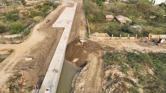 Part 5 Professional To Filling Up Side Space Main Drainage in Borey Water Management Dozer Truck смотреть онлайн