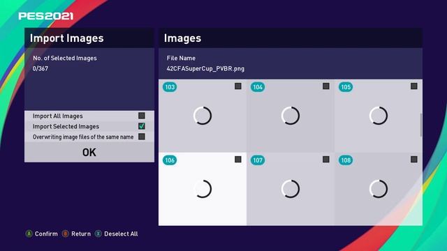 PES 2021 - Create A Team For Master League