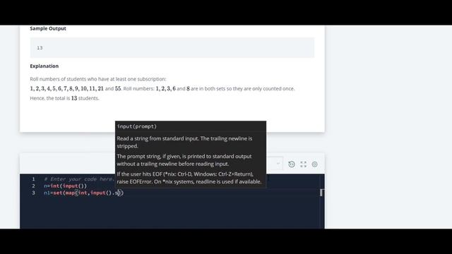 Set .union() Operation | Hackerrank Python Solution | English Explanation смотреть онлайн