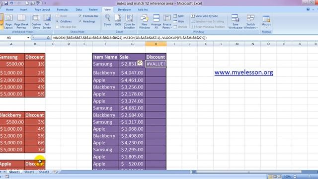 Index & Match Formula in Excel Hindi 12 - Lookup From 3 Different Tables смотреть онлайн