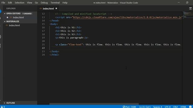 4. Typography in Materialize CSS - Materialize CSS tutorial смотреть онлайн