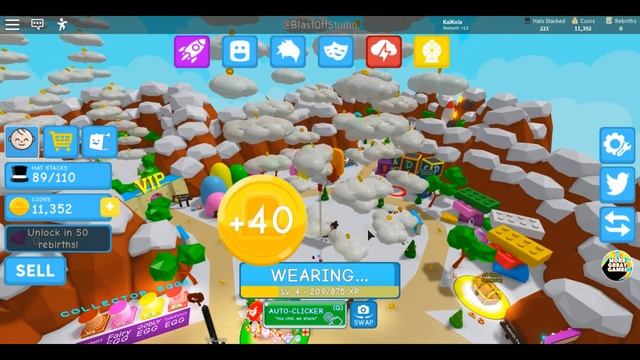 Роблокс Симулятор Шляпы Достиг до Новой Локаций и сделал rebirth смотреть онлайн