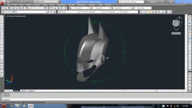 AutoCAD | 3D Batman Mask смотреть онлайн