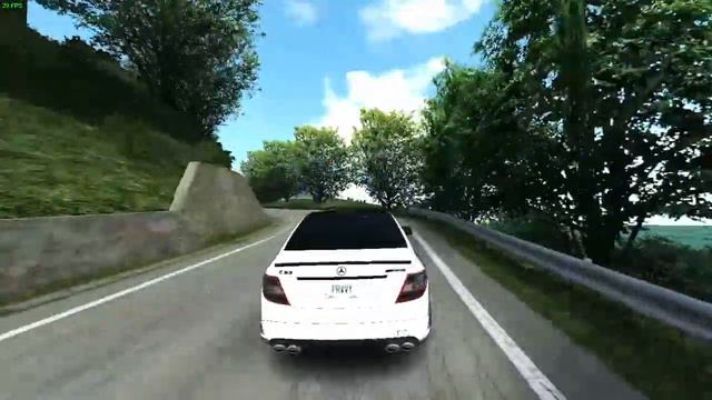 Drifting with a Mercedes C63 W204 AMG in Assetto Corsa! смотреть онлайн