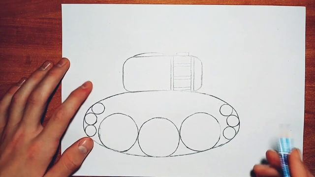 Как нарисовать танк смотреть онлайн