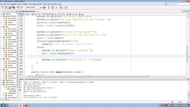 Java Console Ordering System смотреть онлайн