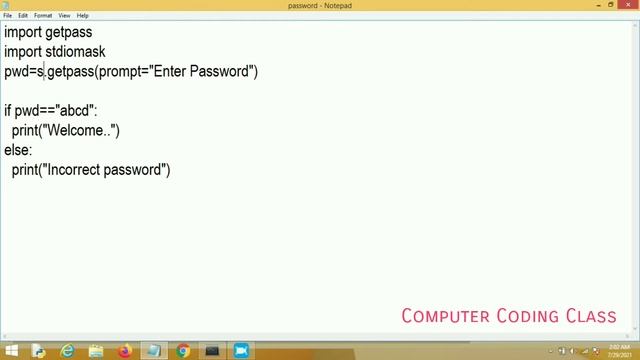 Hide password in python, Password input in Python, Hide given input in Python console, Python Class смотреть онлайн