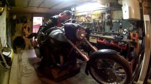 как поднять мотоцикл, how to raise the motorcycle without a jack