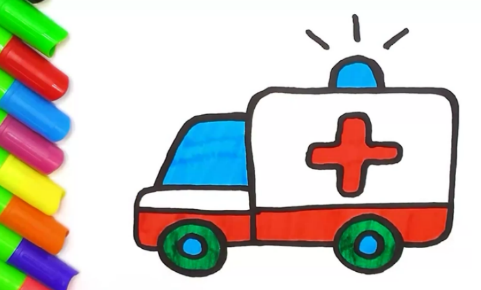 Как нарисовать Машину скорой помощи детям смотреть онлайн