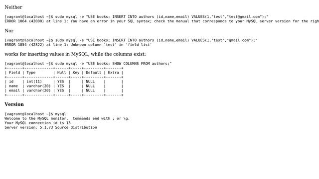 Databases: Cannot Run SQL INSERT in MySQL смотреть онлайн