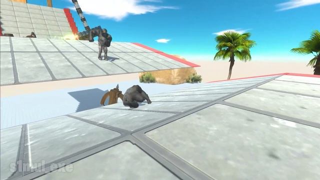 RUN, JUMP and ESCAPE from DANGEROUS BALLISTA - Animal Revolt Battle Simulator смотреть онлайн