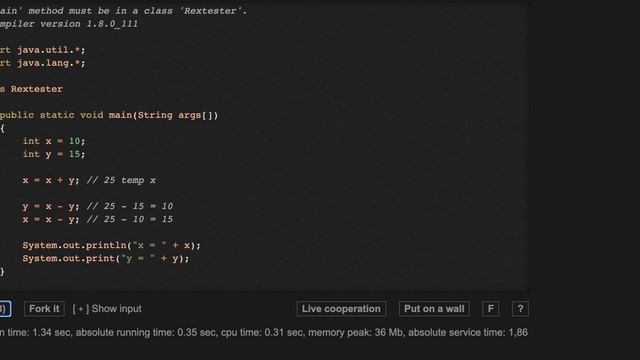 Java - Swap two numbers without using temp variable смотреть онлайн