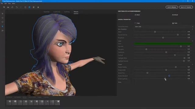 Adobe Fuse Tutorial - Lesson 22 - Working with Hair Parameters смотреть онлайн